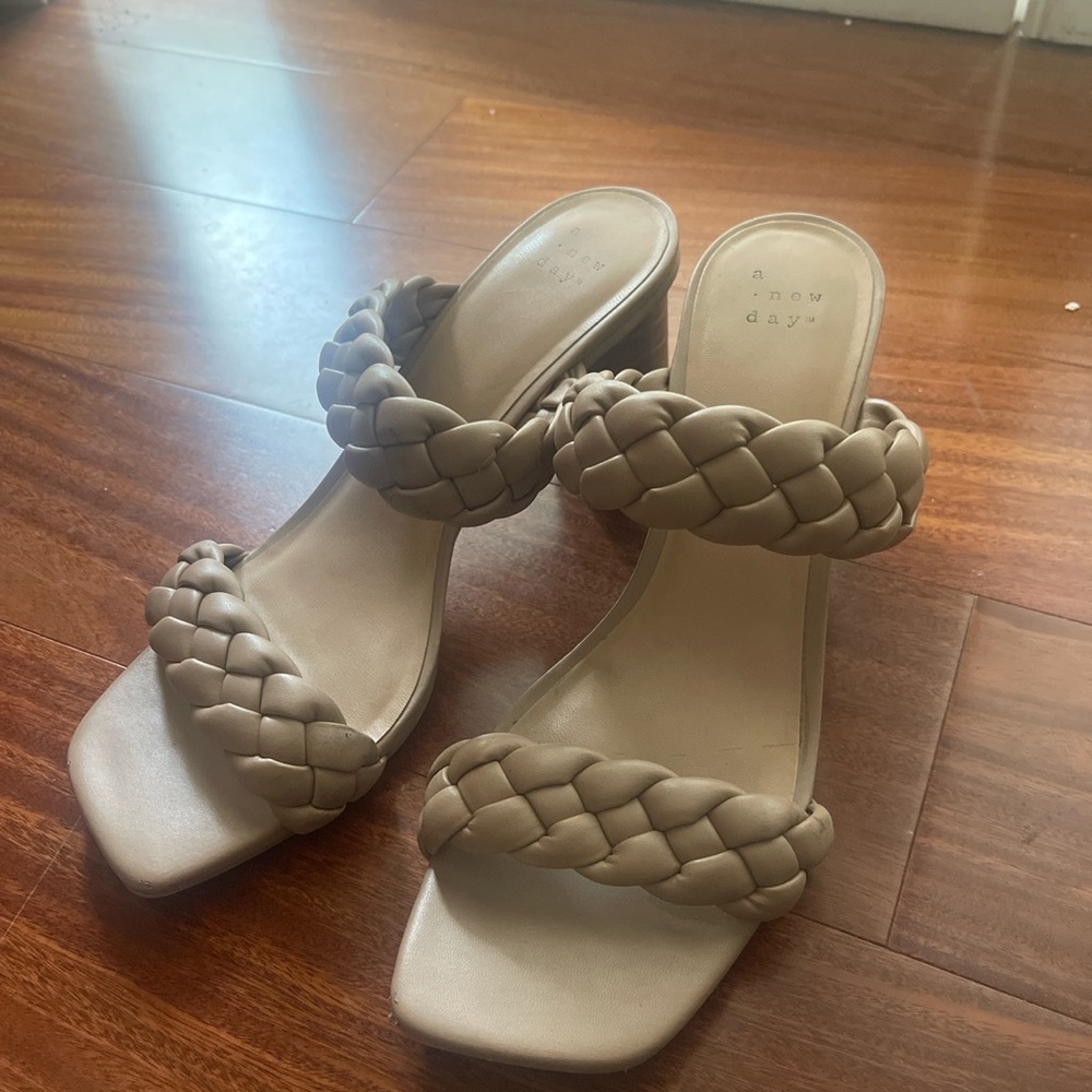 3 inch braided sandal heels size USA 8.5